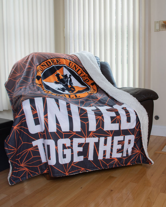 Dundee United FC Slogan Sherpa Plush Throw Blanket FOCO - FOCO.com | UK & IRE