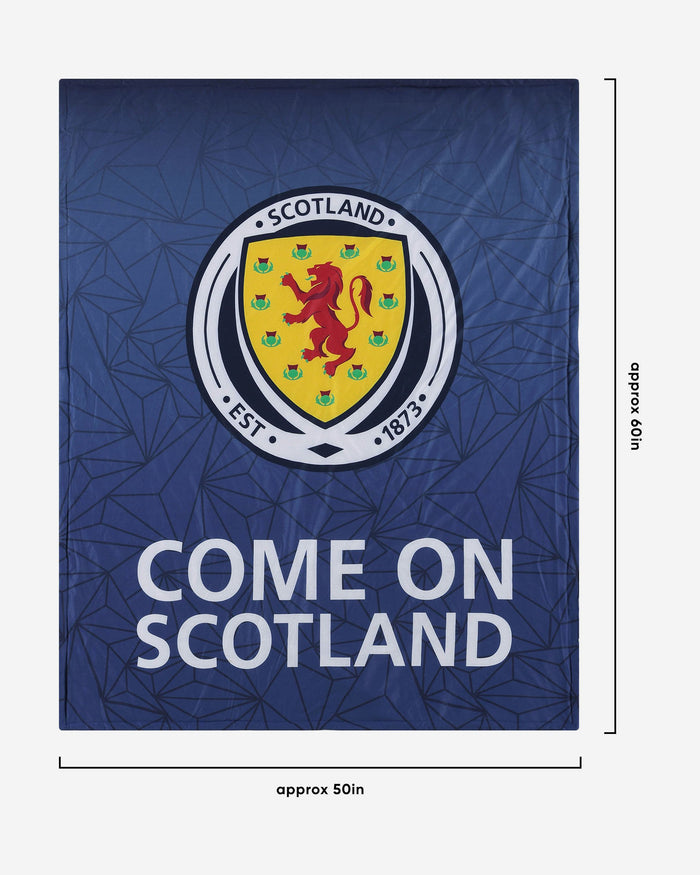 Scotland Slogan Sherpa Plush Throw Blanket FOCO - FOCO.com | UK & IRE