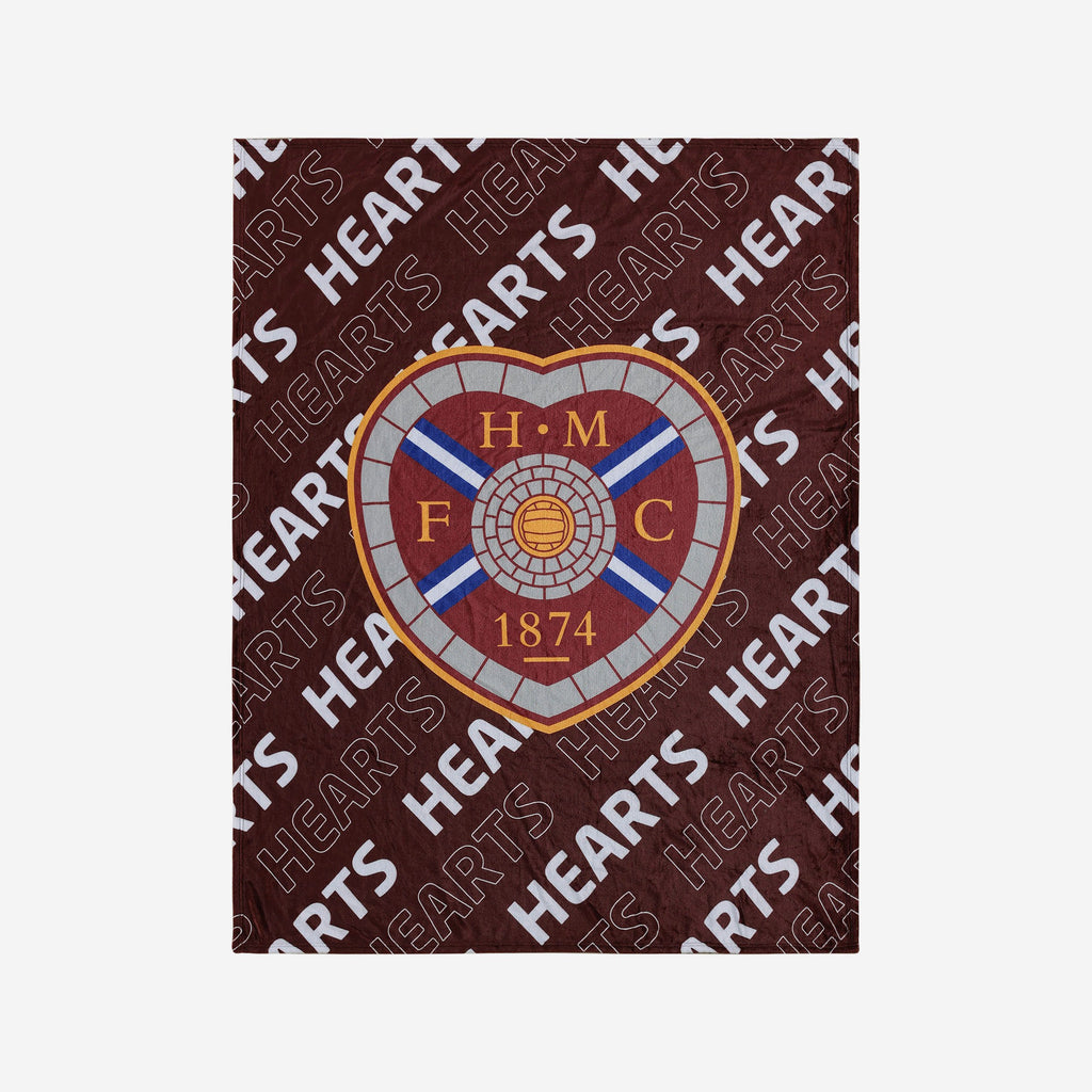Heart Of Midlothian FC Supreme Slumber Plush Throw Blanket FOCO - FOCO.com | UK & IRE