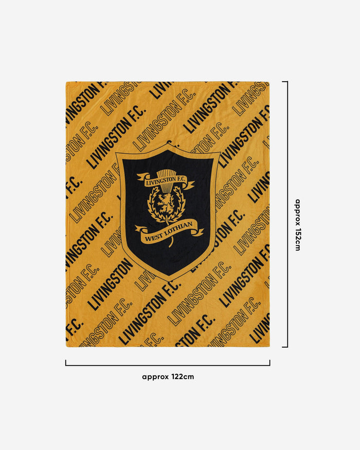 Livingston FC Supreme Slumber Plush Throw Blanket FOCO - FOCO.com | UK & IRE