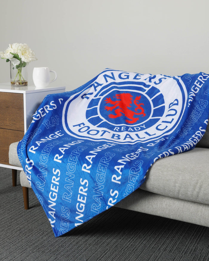 Rangers FC Supreme Slumber Throw Blanket FOCO - FOCO.com | UK & IRE