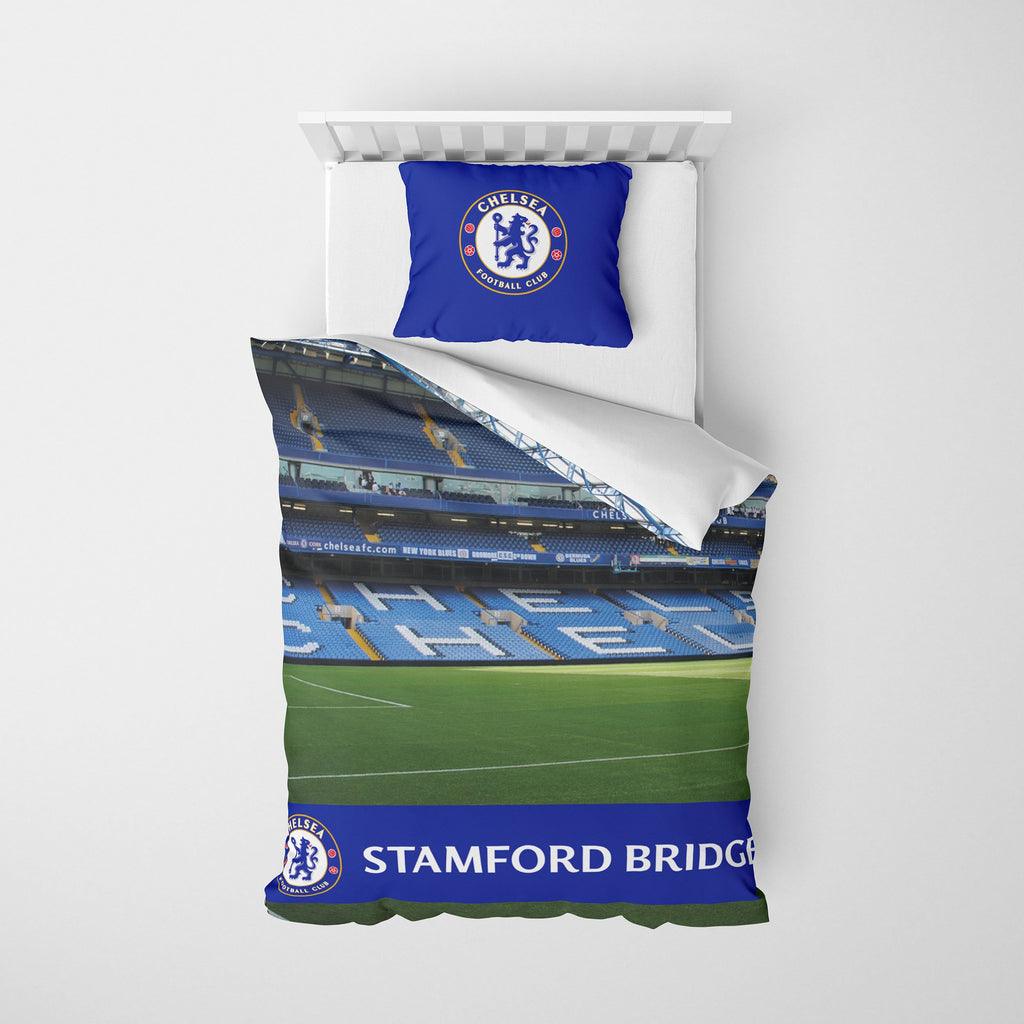 Chelsea FC Stadium Digital Print Single Duvet FOCO - FOCO.com | UK & IRE