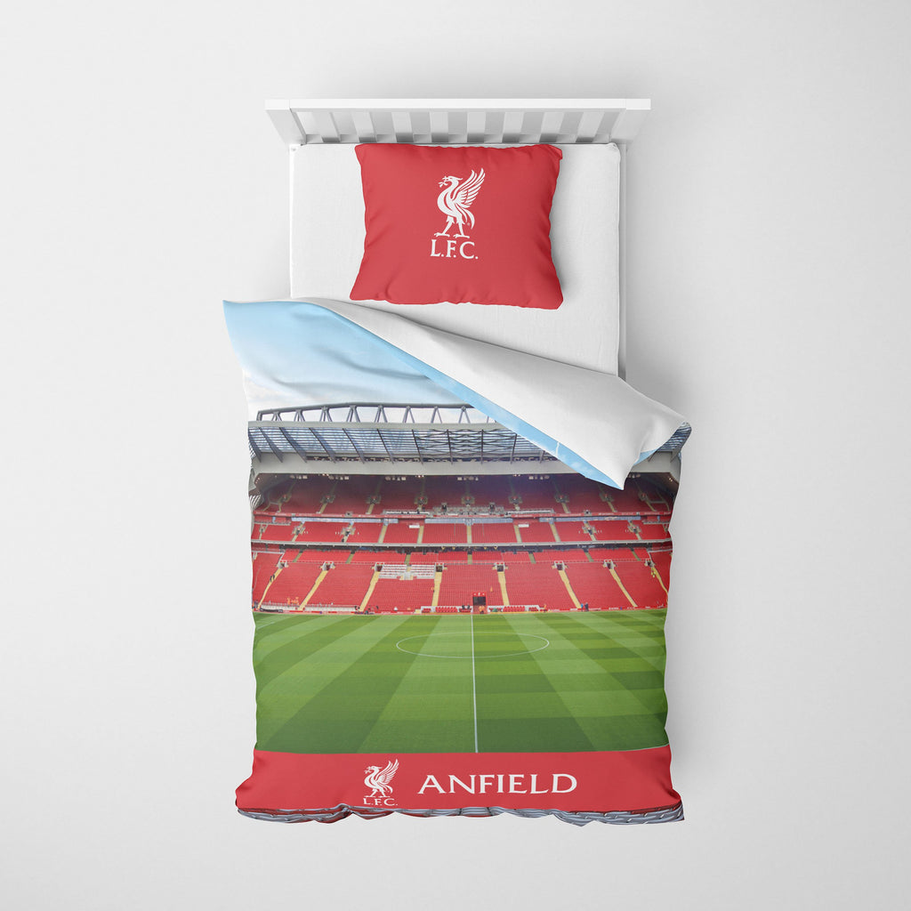 Liverpool FC Stadium Digital Print Single Duvet FOCO - FOCO.com | UK & IRE