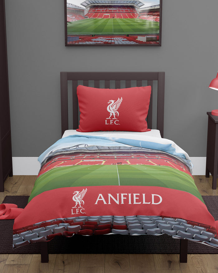 Liverpool FC Stadium Digital Print Single Duvet FOCO - FOCO.com | UK & IRE