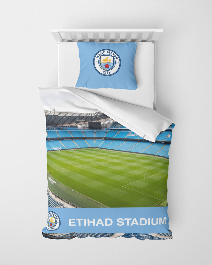 Manchester City FC Stadium Digital Print Single Duvet FOCO - FOCO.com | UK & IRE