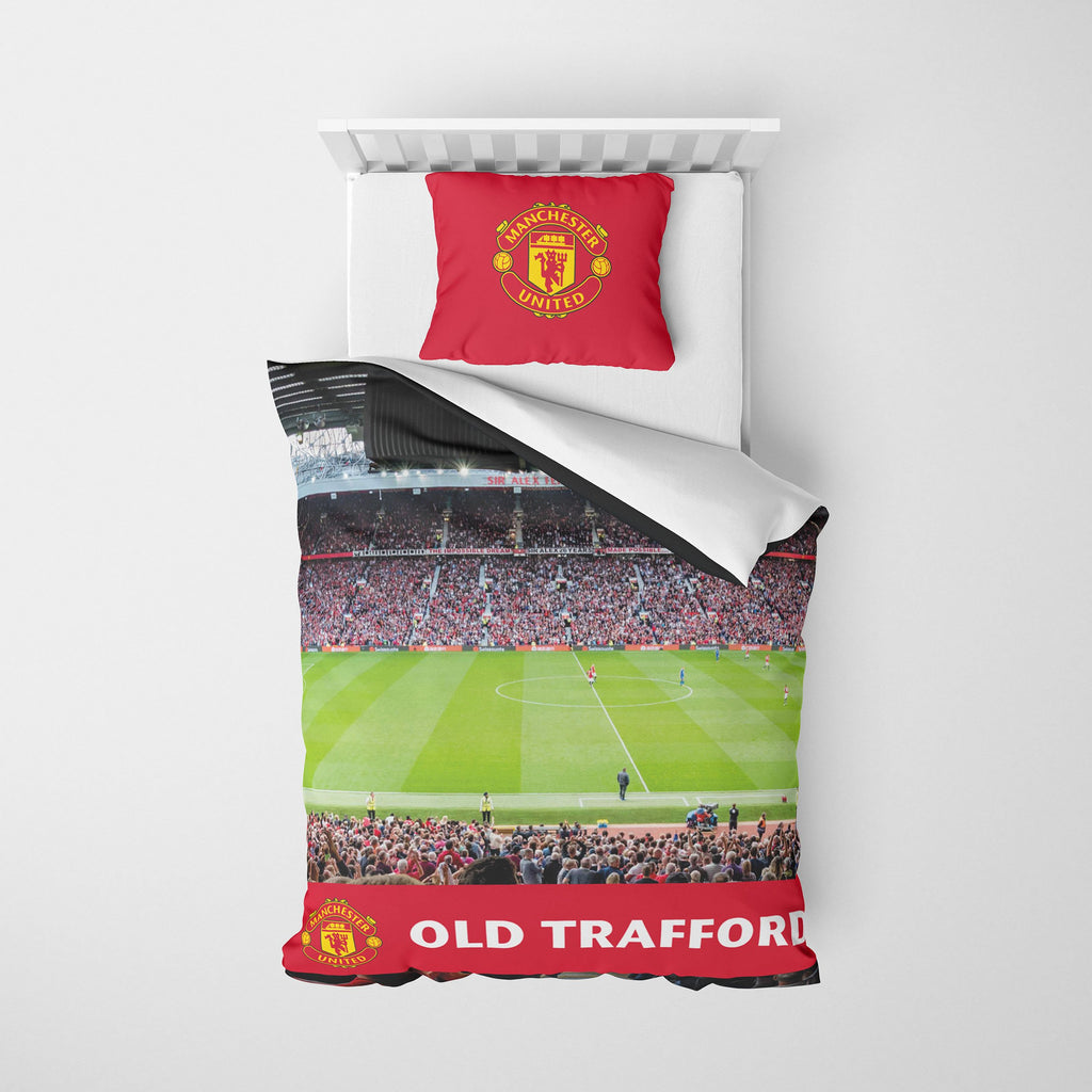 Manchester United FC Stadium Digital Print Single Duvet FOCO - FOCO.com | UK & IRE