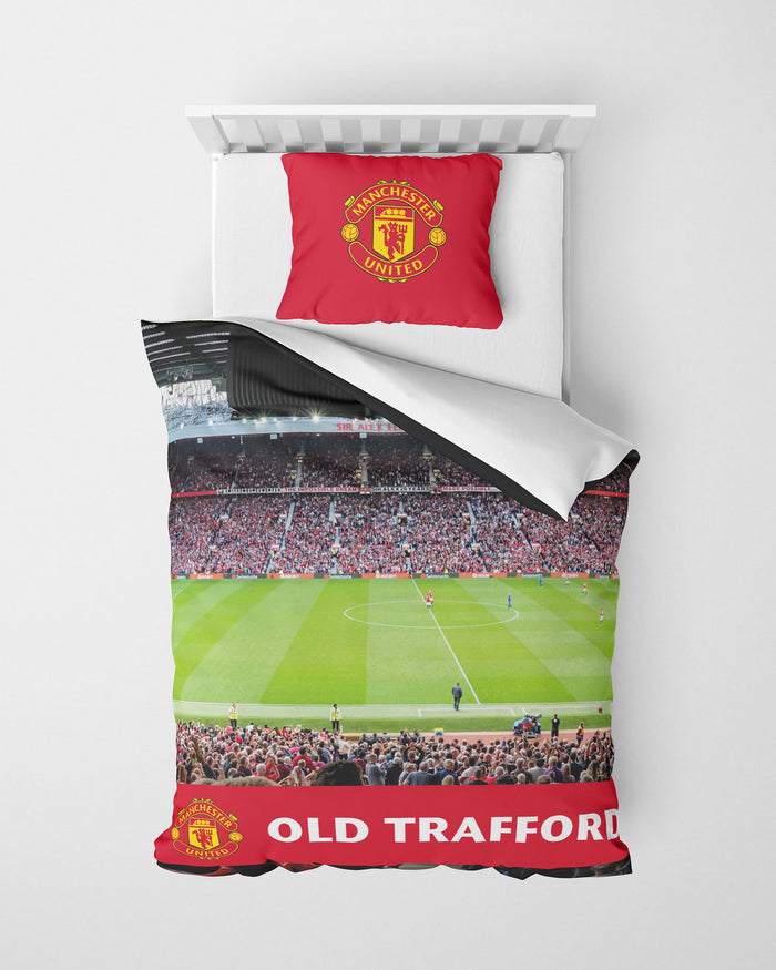 Manchester United FC Stadium Digital Print Single Duvet FOCO - FOCO.com | UK & IRE