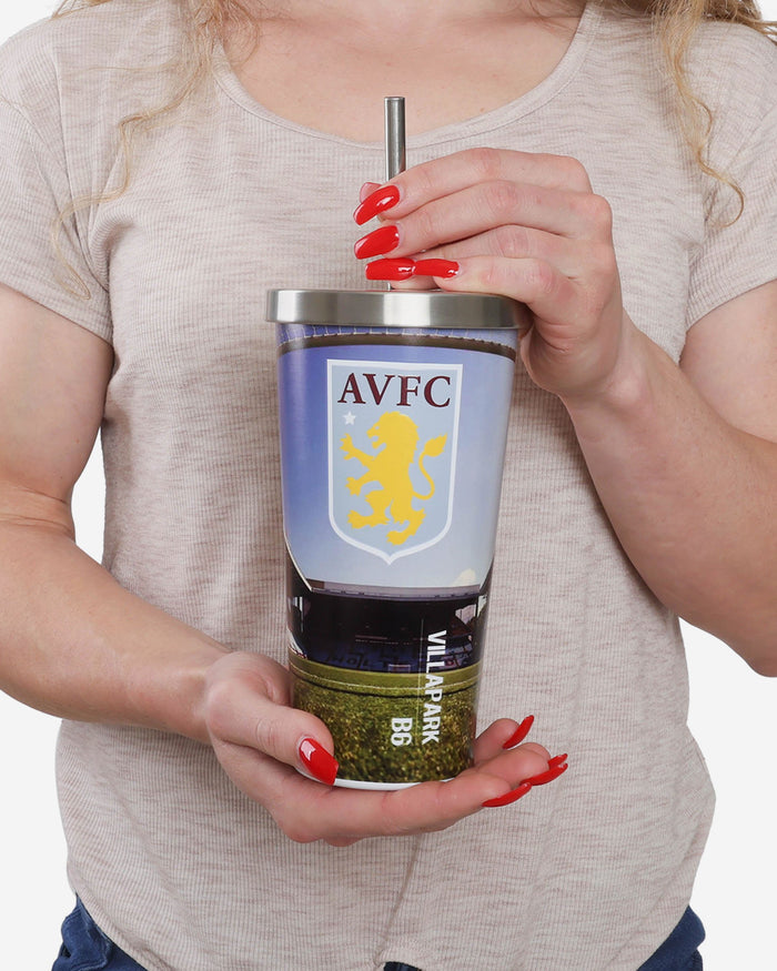 Aston Villa FC Digital Print Stadium Cup And Straw FOCO - FOCO.com | UK & IRE