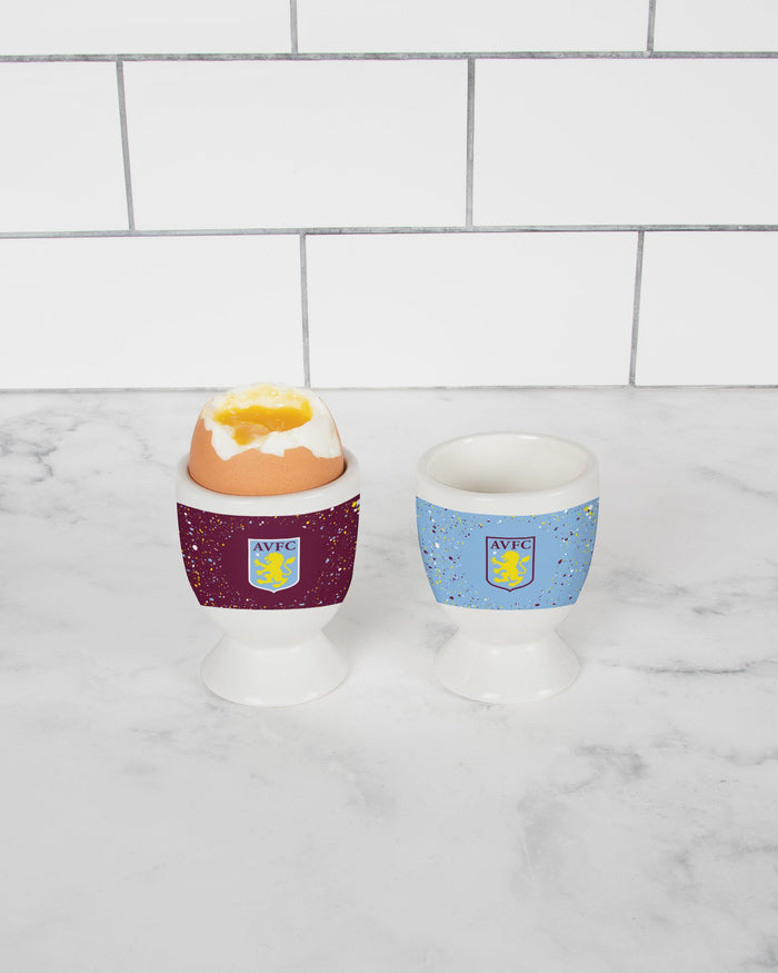 Aston Villa FC 2 Pack Paint Splatter Egg Cup FOCO - FOCO.com | UK & IRE