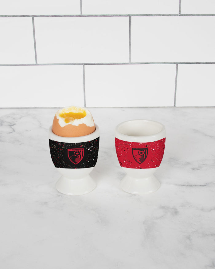 AFC Bournemouth 2 Pack Paint Splatter Egg Cup FOCO - FOCO.com | UK & IRE