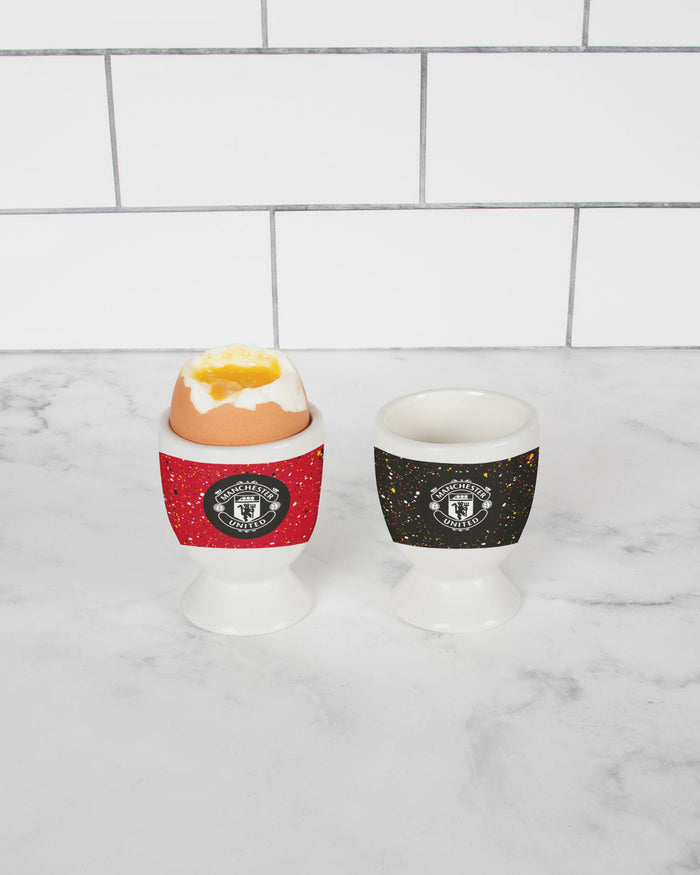Manchester United FC 2 Pack Paint Splatter Egg Cup FOCO - FOCO.com | UK & IRE
