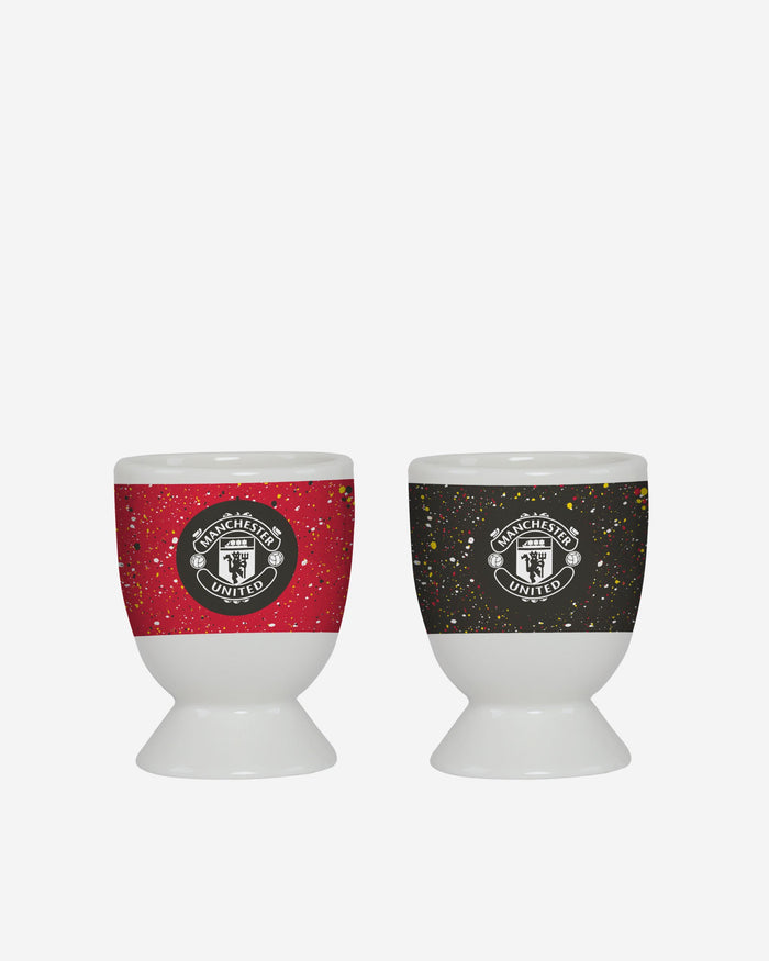 Manchester United FC 2 Pack Paint Splatter Egg Cup FOCO - FOCO.com | UK & IRE