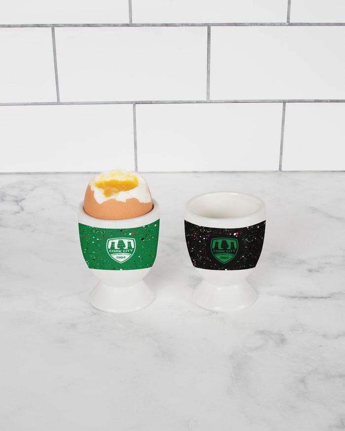 Cork City FC 2 Pack Paint Splatter Egg Cup FOCO - FOCO.com | UK & IRE