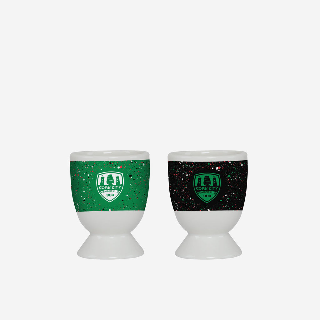 Cork City FC 2 Pack Paint Splatter Egg Cup FOCO - FOCO.com | UK & IRE