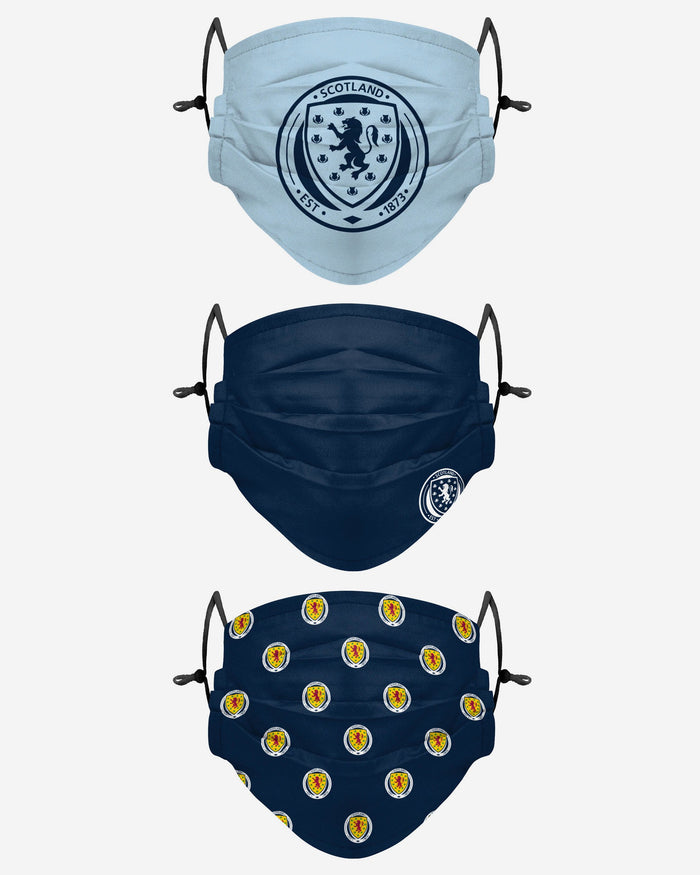 Scotland Pleated 3 Pack Face Cover FOCO Adult - FOCO.com | UK & IRE