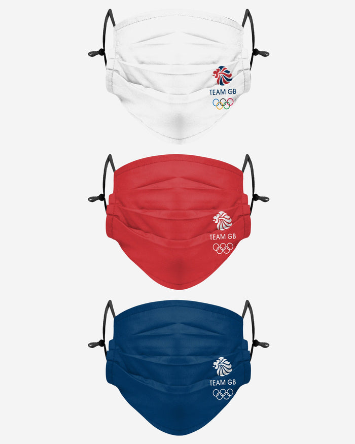 Team GB 3 Pack Pleated Face Cover FOCO - FOCO.com | UK & IRE