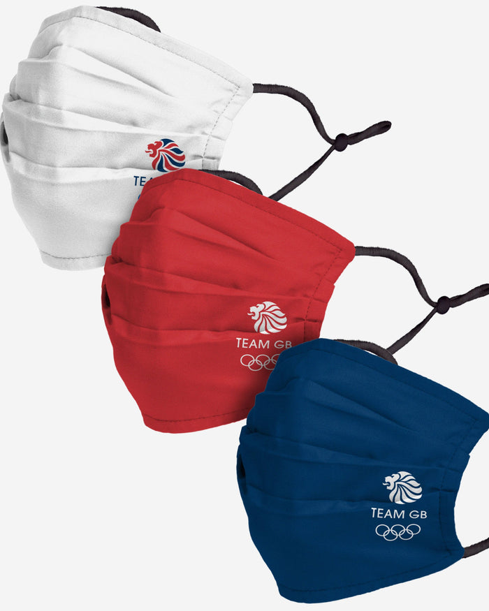 Team GB 3 Pack Pleated Face Cover FOCO - FOCO.com | UK & IRE