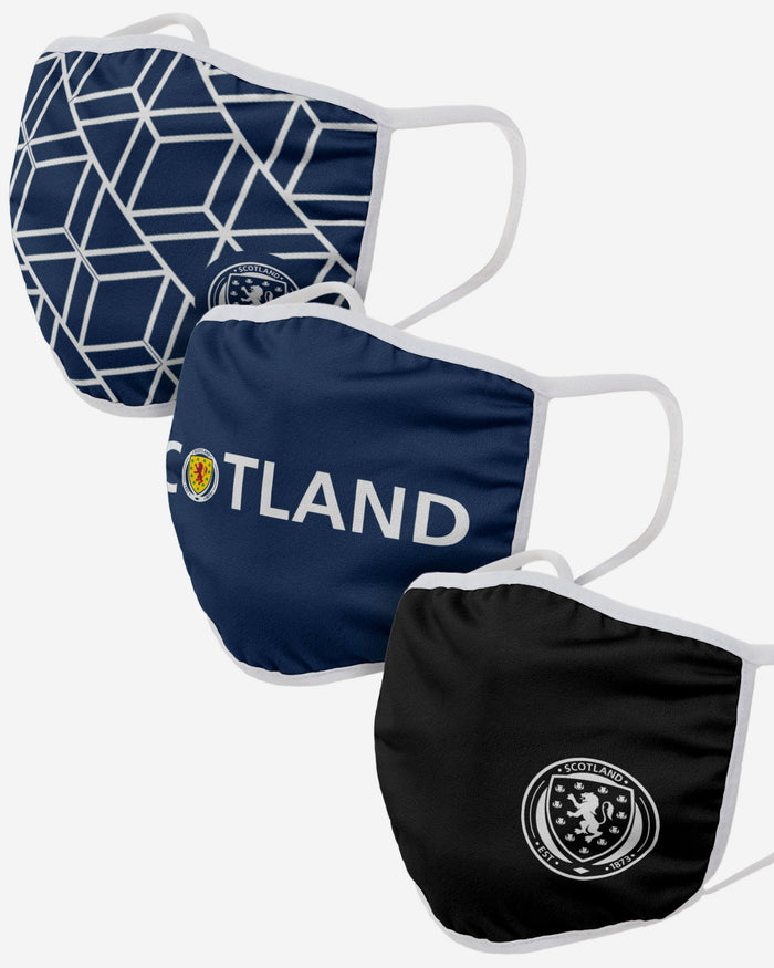 Scotland 3 Pack Printed Face Cover FOCO Adult - FOCO.com | UK & IRE