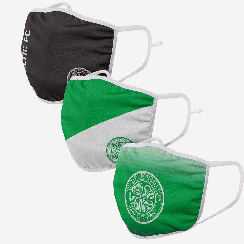 Celtic FC 3 Pack Adjustable Printed Face Cover FOCO - FOCO.com | UK & IRE