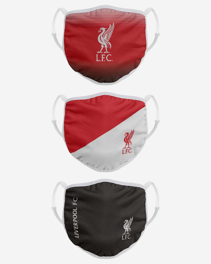 Liverpool FC 3 Pack Adjustable Printed Face Cover FOCO - FOCO.com | UK & IRE