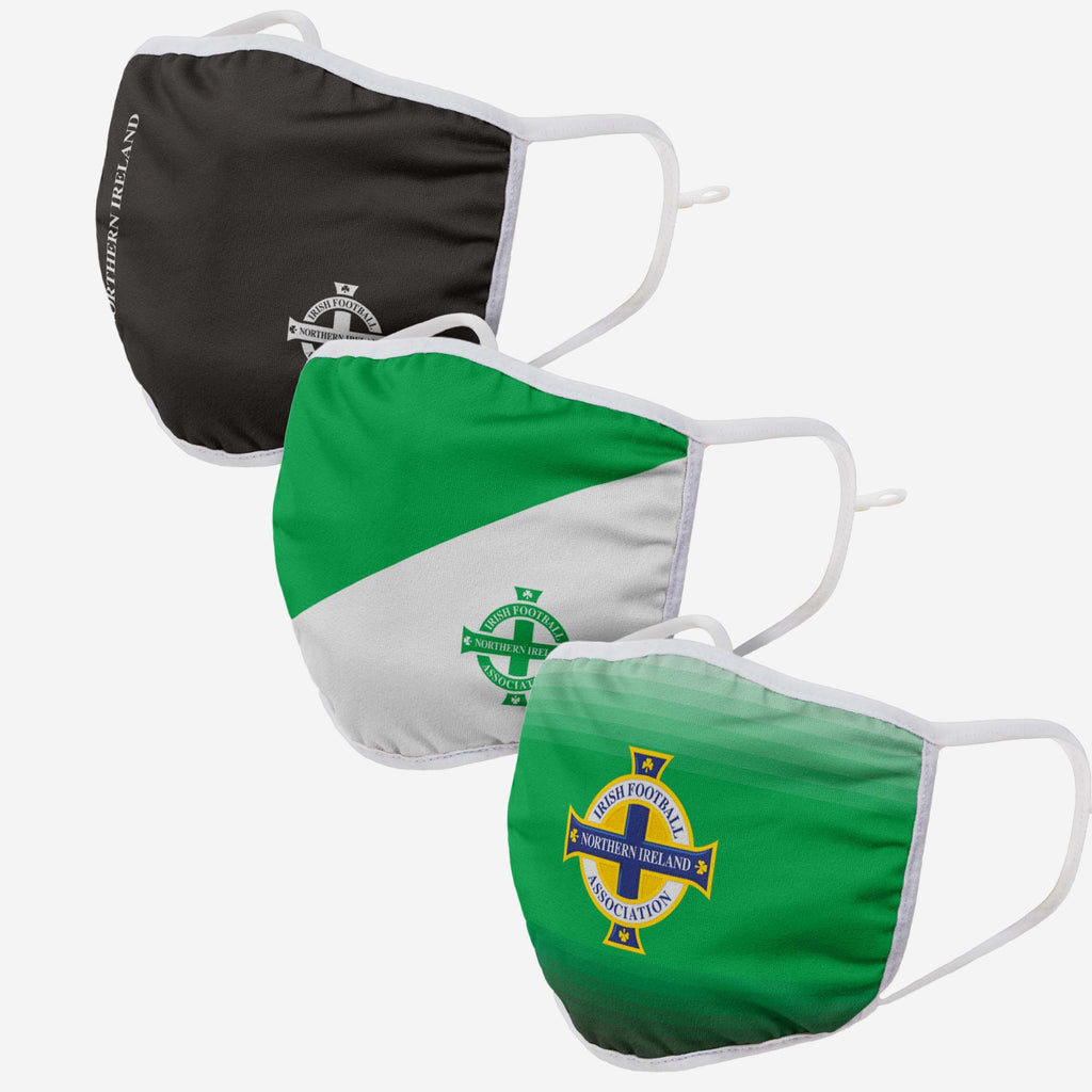 Northern Ireland 3 Pack Adjustable Printed Face Cover FOCO - FOCO.com | UK & IRE