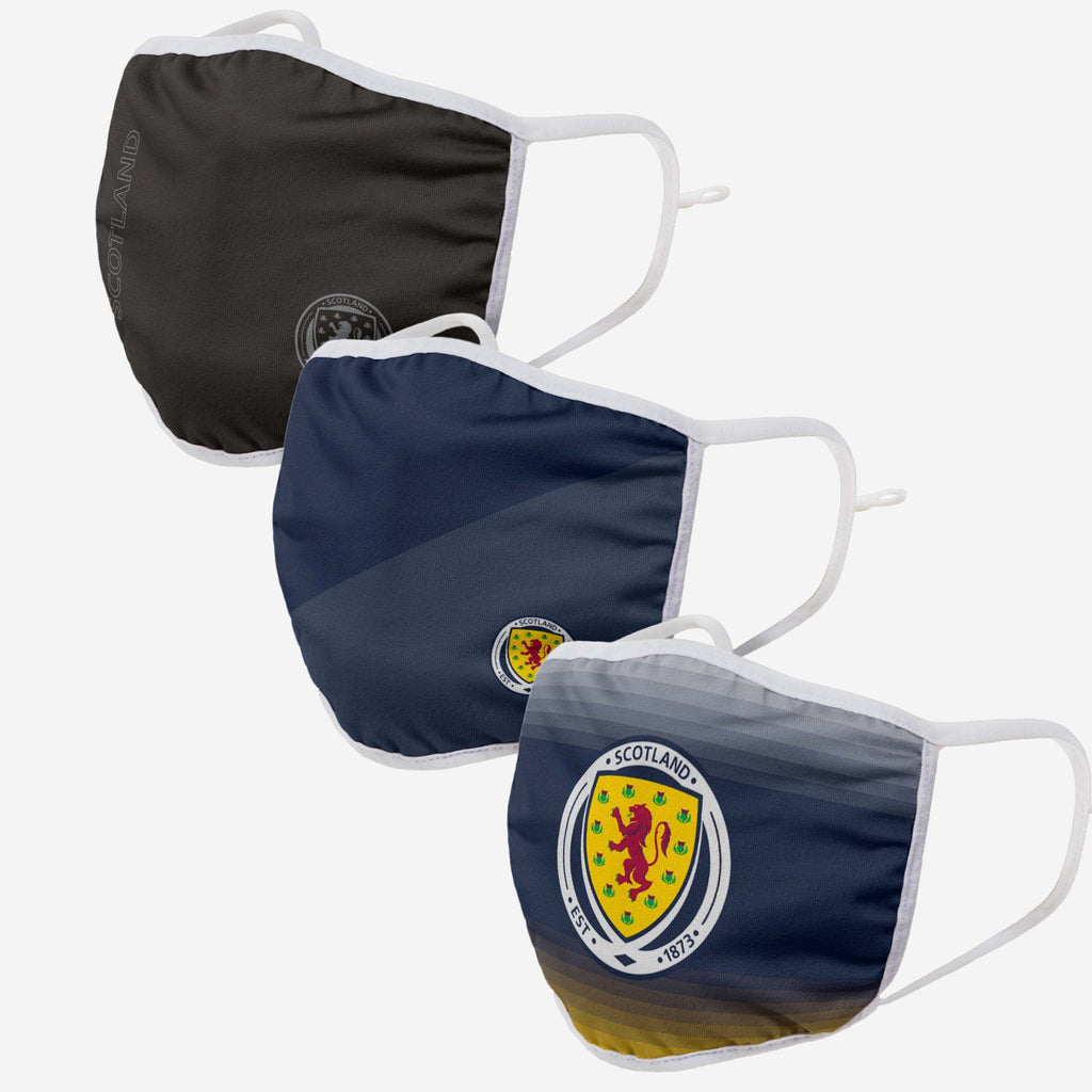 Scotland 3 Pack Adjustable Printed Face Cover FOCO - FOCO.com | UK & IRE