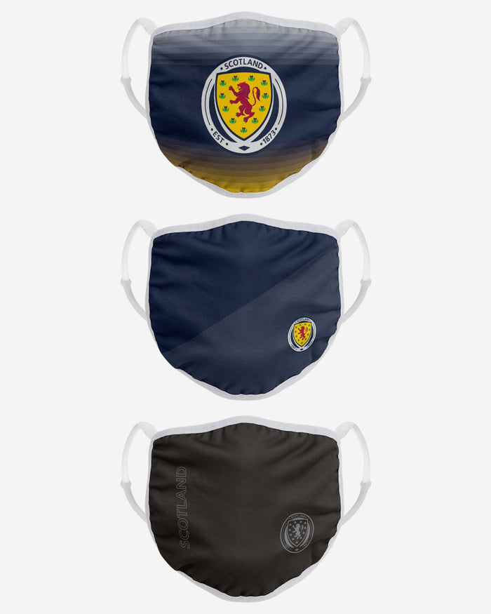 Scotland 3 Pack Adjustable Printed Face Cover FOCO - FOCO.com | UK & IRE