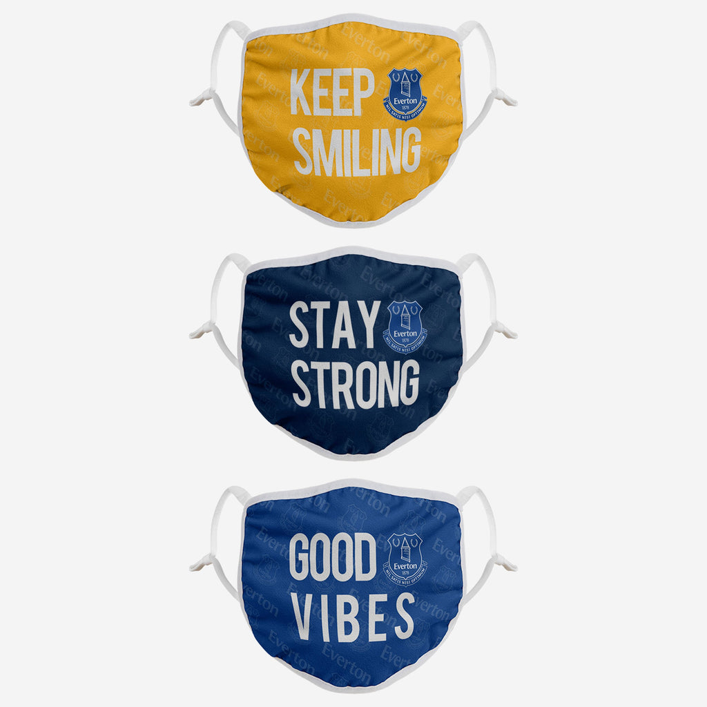 Everton FC Positive Slogan 3 Pack Face Cover FOCO - FOCO.com | UK & IRE