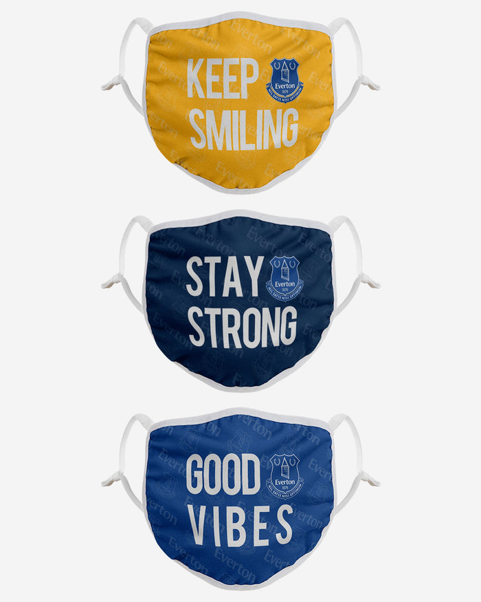 Everton FC Positive Slogan 3 Pack Face Cover FOCO - FOCO.com | UK & IRE