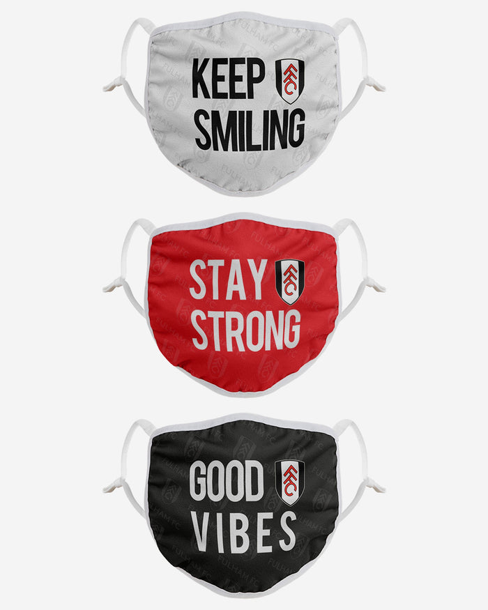 Fulham FC Positive Slogan 3 Pack Face Cover FOCO - FOCO.com | UK & IRE