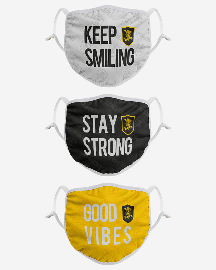 Livingston FC Positive Slogan 3 Pack Face Cover FOCO - FOCO.com | UK & IRE