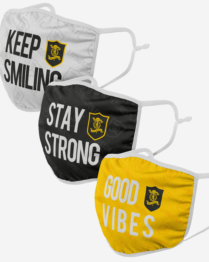 Livingston FC Positive Slogan 3 Pack Face Cover FOCO - FOCO.com | UK & IRE