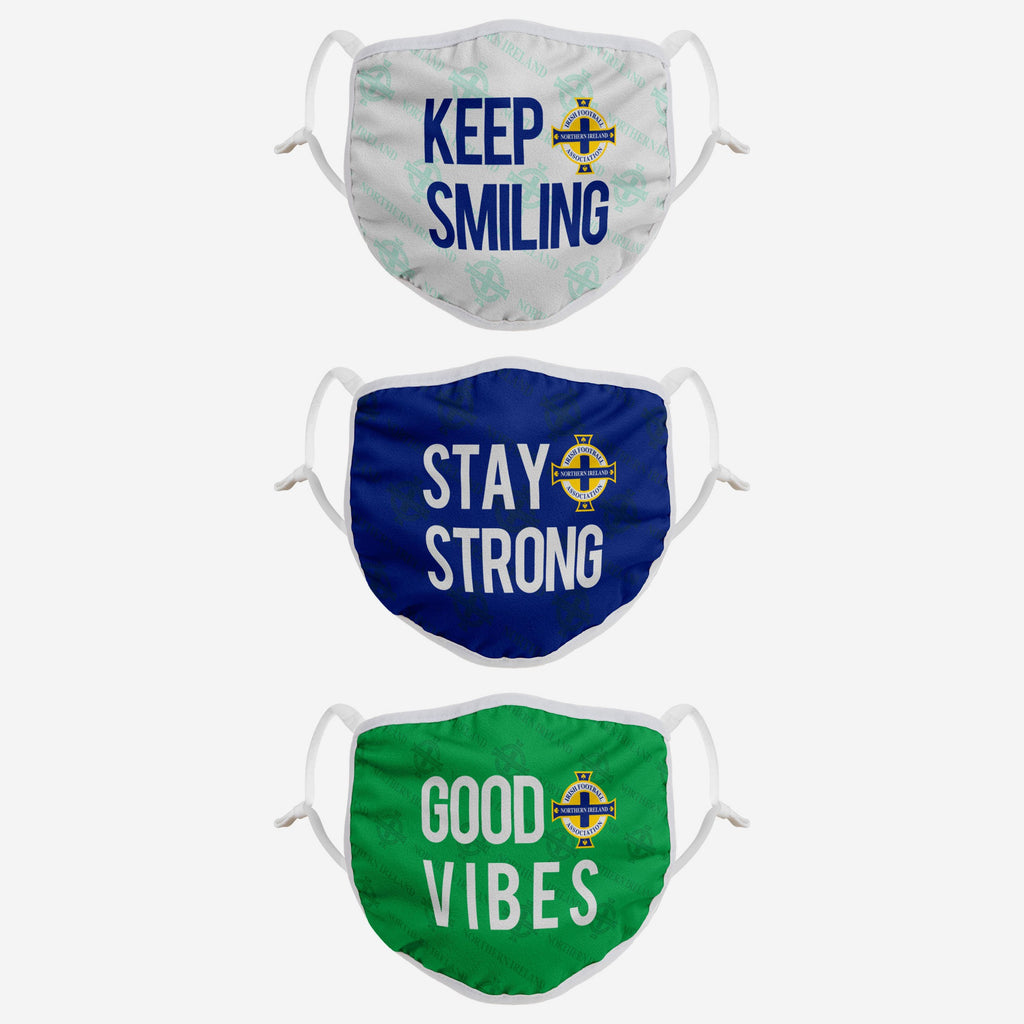 Northern Ireland Positive Slogan 3 Pack Face Cover FOCO - FOCO.com | UK & IRE