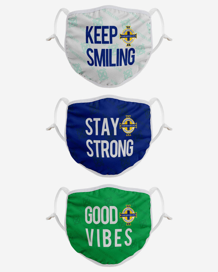 Northern Ireland Positive Slogan 3 Pack Face Cover FOCO - FOCO.com | UK & IRE