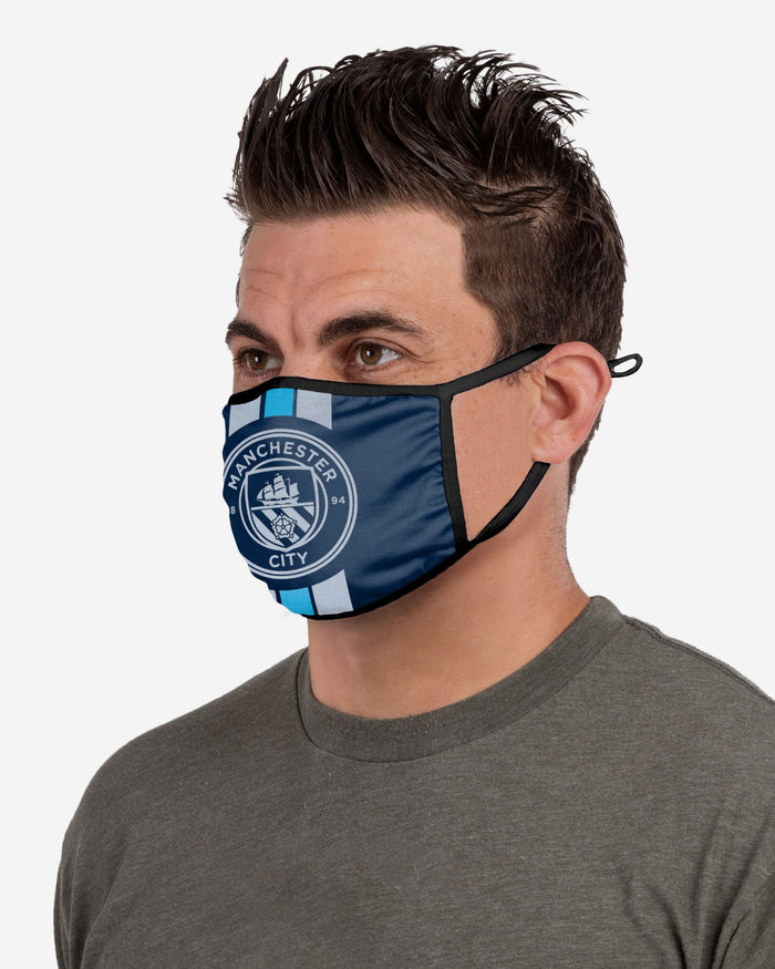 Manchester City FC Stripe Logo Reflective Face Cover FOCO - FOCO.com | UK & IRE