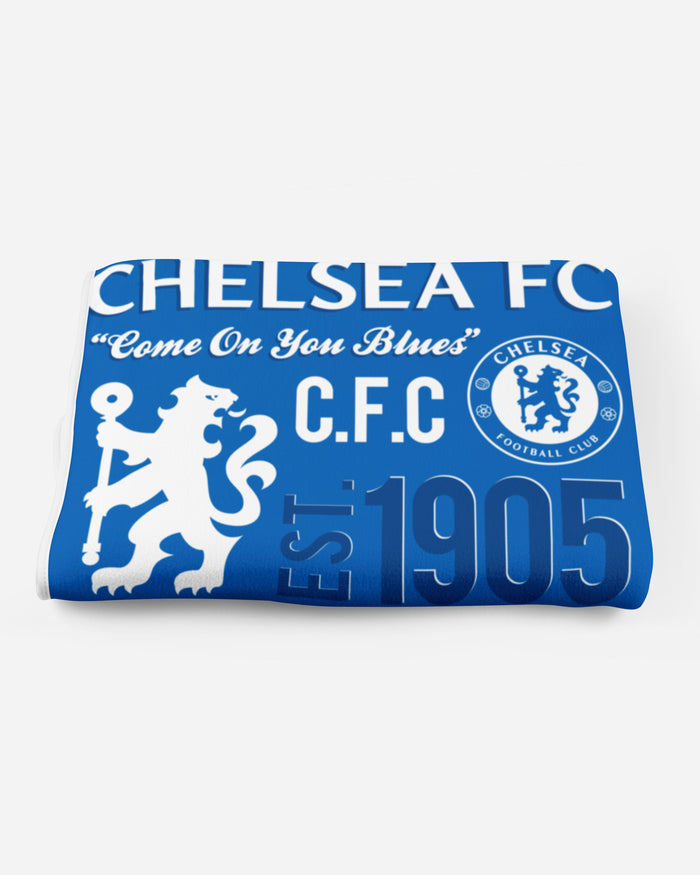Chelsea FC Sherpa Fleece Blanket FOCO - FOCO.com | UK & IRE