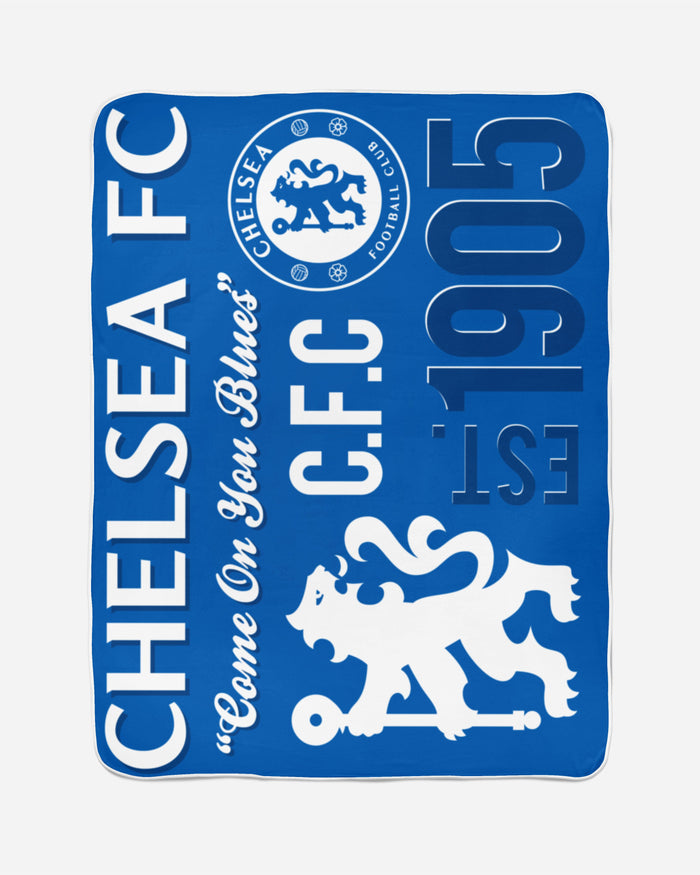 Chelsea FC Sherpa Fleece Blanket FOCO - FOCO.com | UK & IRE
