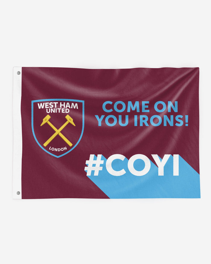 West Ham United FC Motivational Slogan Flag FOCO - FOCO.com | UK & IRE