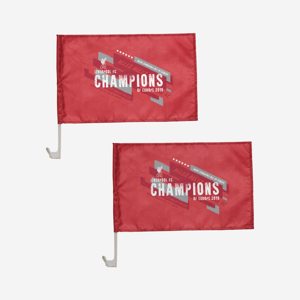 Liverpool FC 2018-19 Champions 2 Pack Car Flag FOCO - FOCO.com | UK & IRE