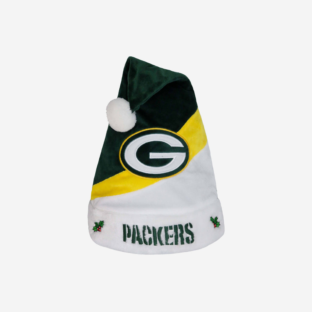 Green Bay Packers Colourblock Santa Hat FOCO - FOCO.com | UK & IRE