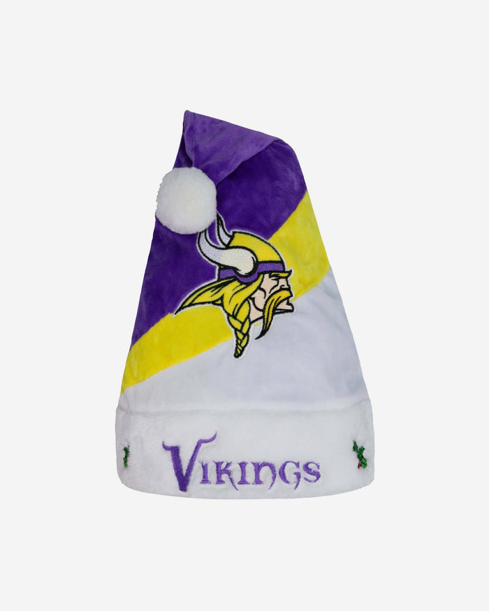 Minnesota Vikings Colourblock Santa Hat FOCO - FOCO.com | UK & IRE