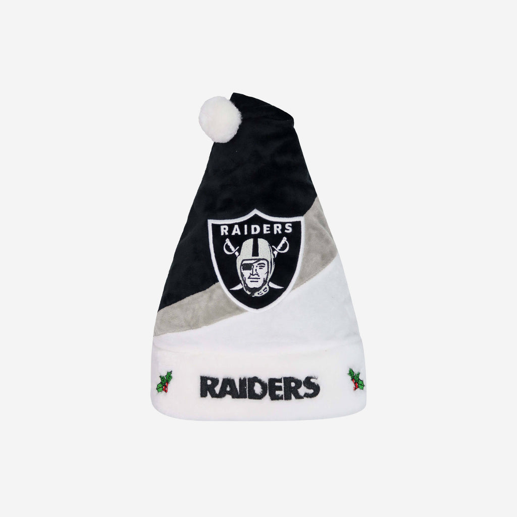 Las Vegas Raiders Colourblock Santa Hat FOCO - FOCO.com | UK & IRE