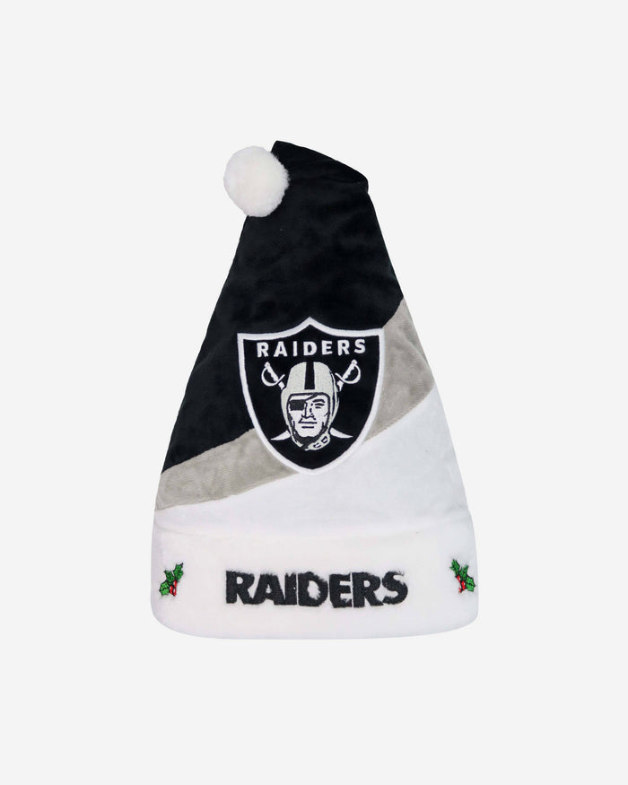 Las Vegas Raiders Colourblock Santa Hat FOCO - FOCO.com | UK & IRE