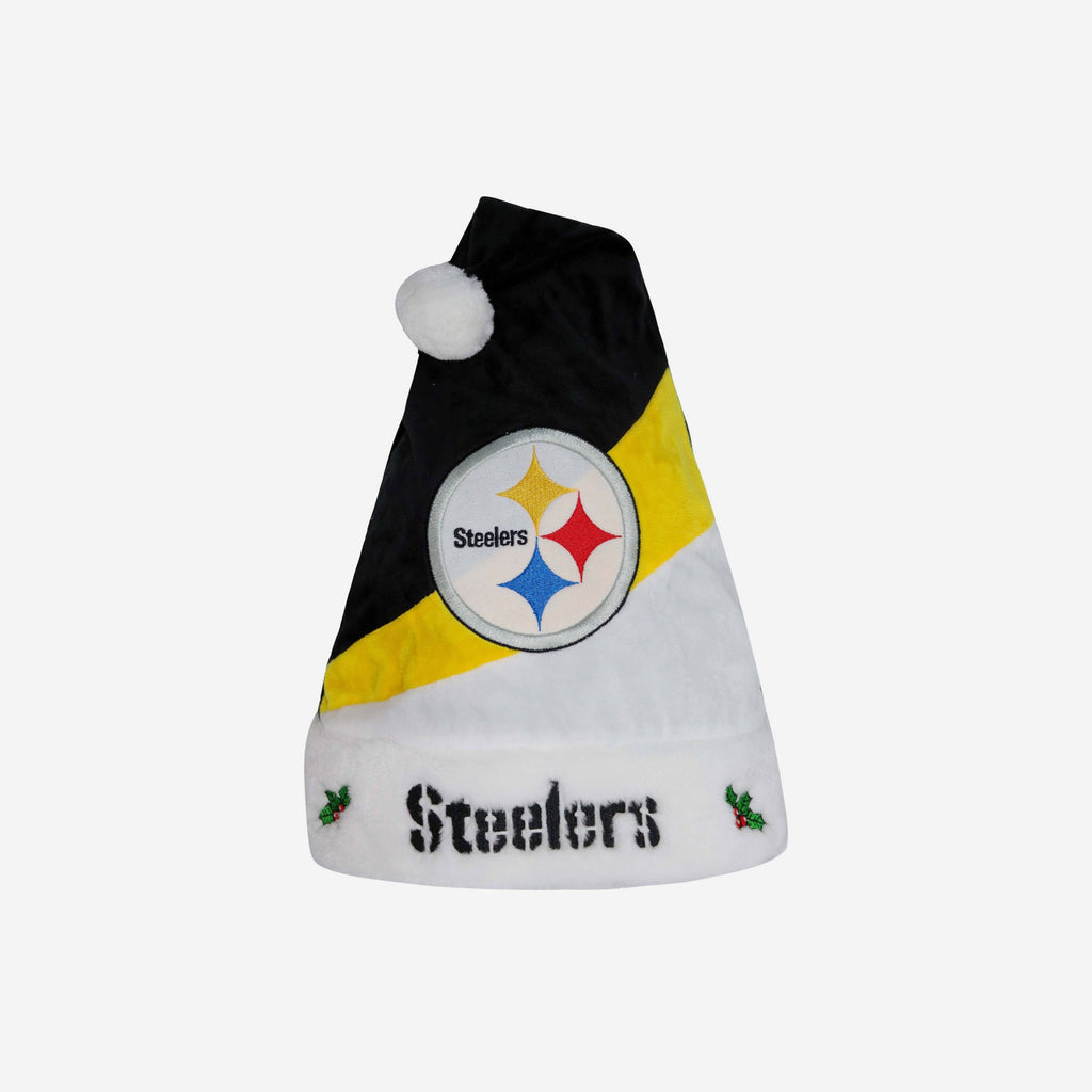 Pittsburgh Steelers Colourblock Santa Hat FOCO - FOCO.com | UK & IRE