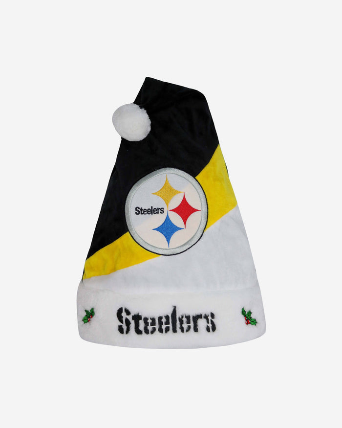 Pittsburgh Steelers Colourblock Santa Hat FOCO - FOCO.com | UK & IRE