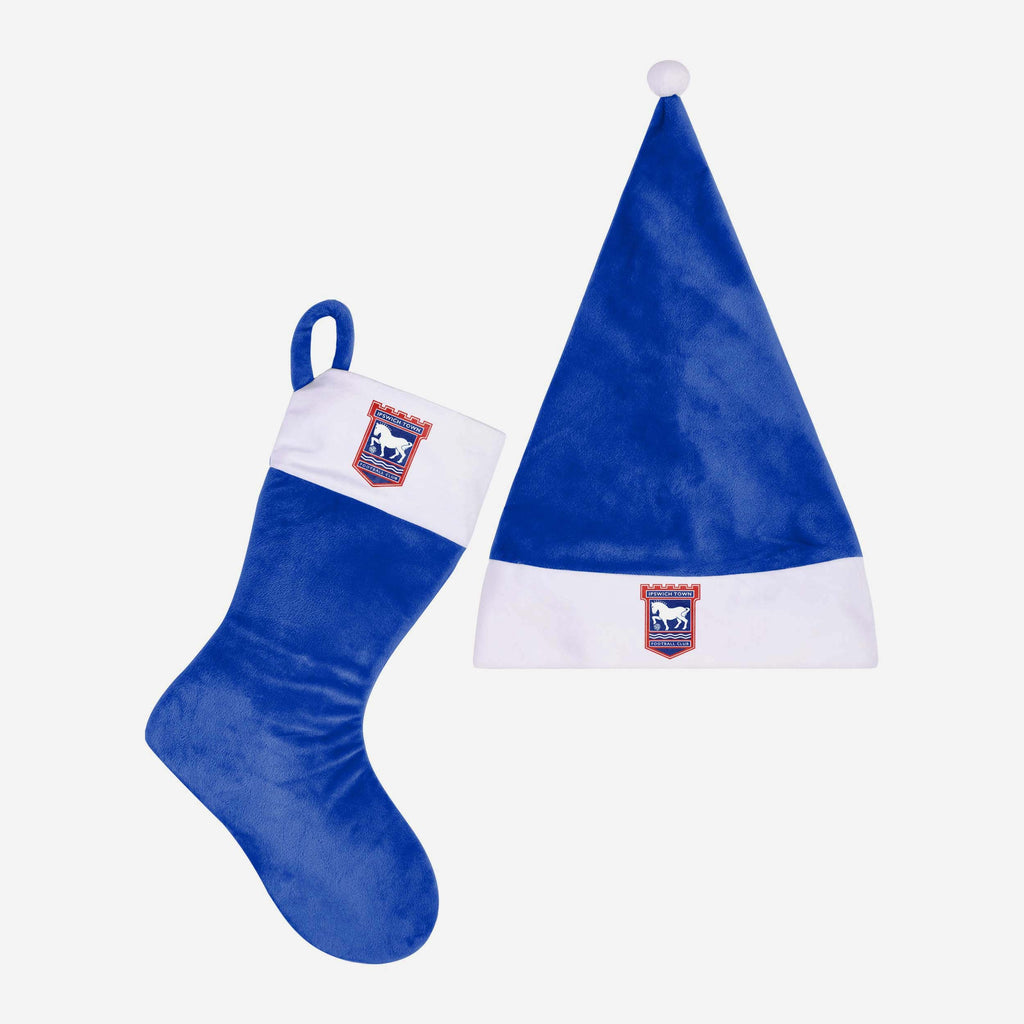 Ipswich Town FC Santa Hat & Stocking Set FOCO - FOCO.com | UK & IRE