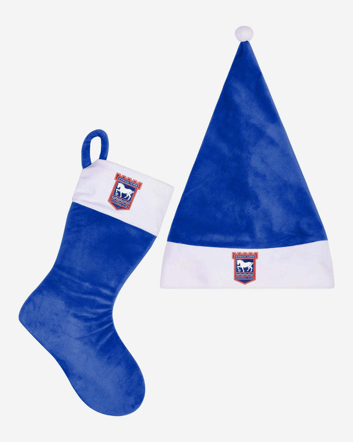 Ipswich Town FC Santa Hat & Stocking Set FOCO - FOCO.com | UK & IRE