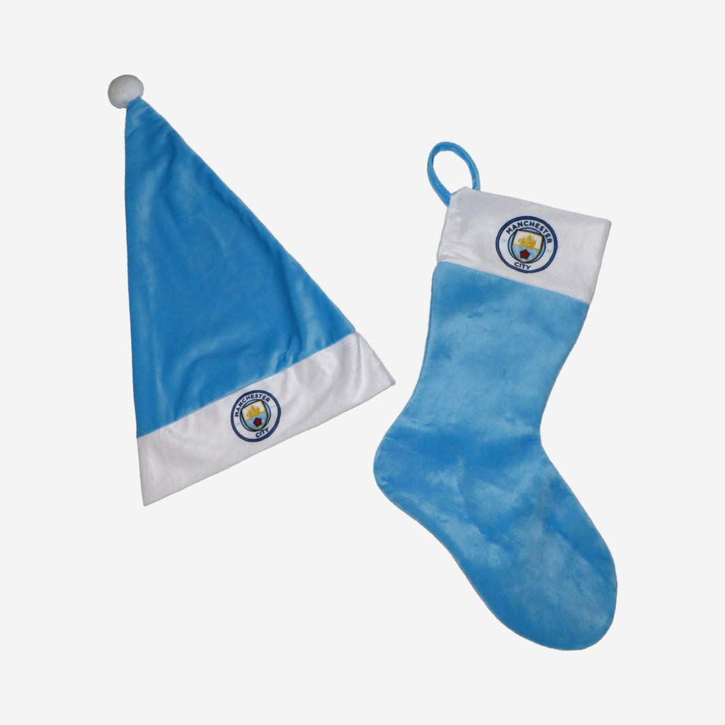 Manchester City FC Santa Hat & Stocking Set FOCO - FOCO.com | UK & IRE