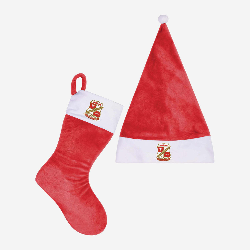 Swindon Town FC Santa Hat & Stocking Set FOCO - FOCO.com | UK & IRE