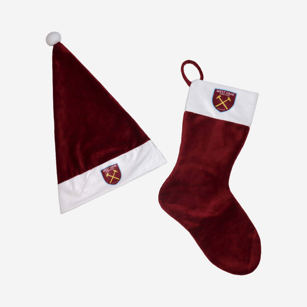 West Ham United FC Santa Hat & Stocking Set FOCO - FOCO.com | UK & IRE